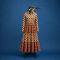 Rust Bloom Tiered Maxi Dress